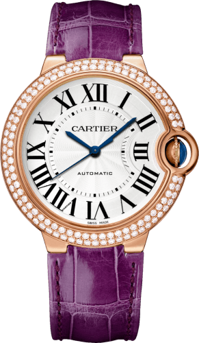 Cartier Ballon Blue de Cartier 36 Automatic Pink Gold / Diamonds / Purple