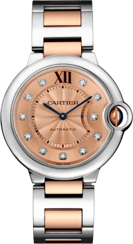 Cartier Ballon Blue de Cartier 36 Automatic Stainless Steel / Pink Gold / Champagne / Bracelet