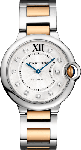 Cartier Ballon Blue de Cartier 36 Automatic Stainless Steel / Pink Gold / Diamond / Bracelet
