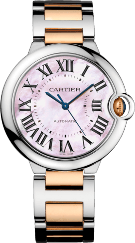 Cartier Ballon Blue de Cartier 36 Automatic Stainless Steel / Pink Gold / Mother of Pearl / Bracelet