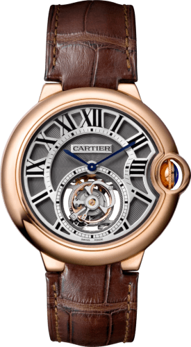 Cartier Ballon Blue de Cartier 39 Flying Tourbillon Pink Gold / Grey