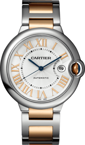 Cartier Ballon Blue de Cartier 42 Automatic Stainless Steel / Pink Gold / Silver / Bracelet