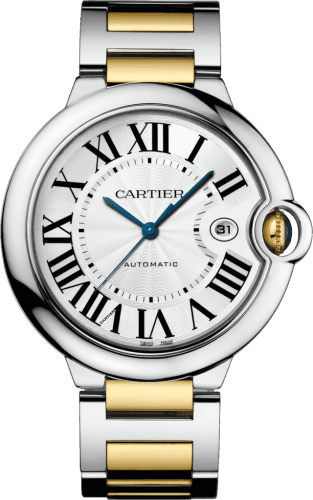 Cartier Ballon Blue de Cartier 42 Automatic Stainless Steel / Yellow Gold / Silver / Bracelet