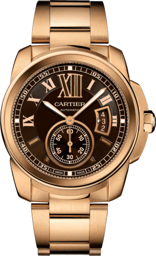 Cartier Calibre de Cartier 42 Pink Gold / Chocolate / Bracelet