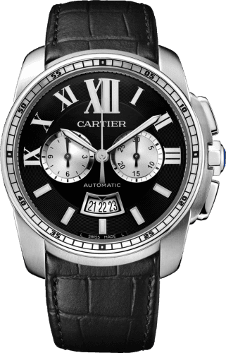 Cartier Calibre de Cartier Chronograph Stainless Steel / Black