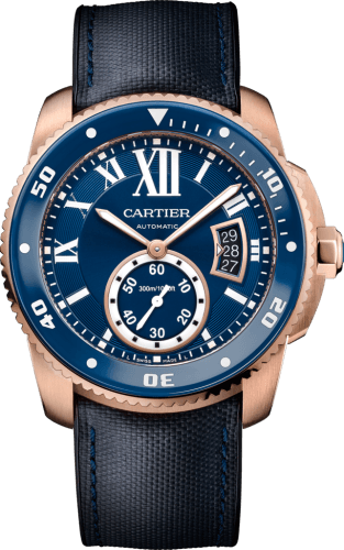 Cartier Calibre de Cartier Diver Pink Gold / Blue