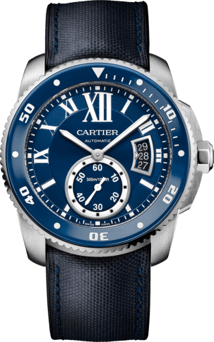 Cartier Calibre de Cartier Diver Stainless Steel / Blue / Rubber