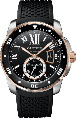 Cartier Calibre de Cartier Diver Stainless Steel / Pink Gold / Black / Rubber