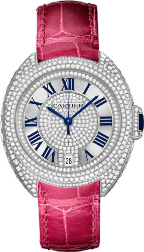 Cartier Clé de Cartier 35 White Gold / Full Diamonds / Red