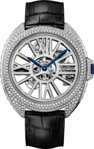 Cartier Clé de Cartier 41 Skeleton Automatic Palladium / Diamond
