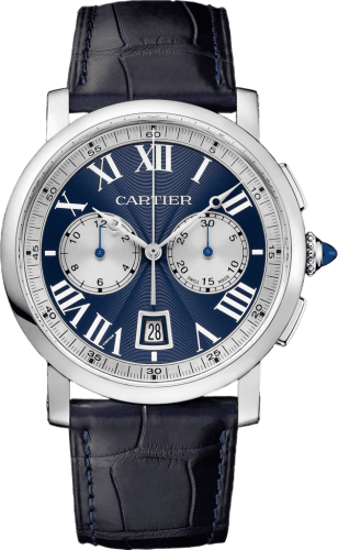 Cartier Rotonde de Cartier Chronograph White Gold / Blue