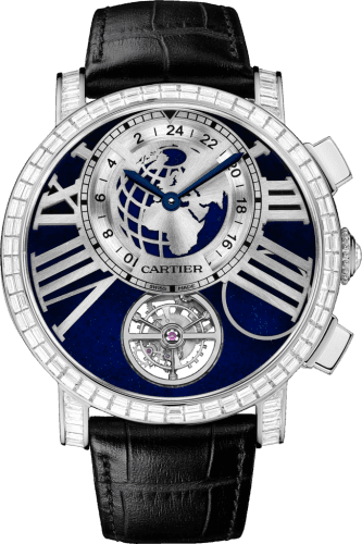 Cartier Rotonde de Cartier Earth and Moon Platinum / Baguette