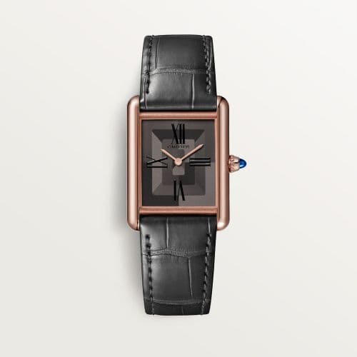 Cartier Tank Louis Cartier Large Manual Rose Gold / Grey Graphical