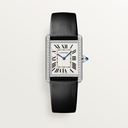 Cartier Tank Must Large Quartz Stainless Steel - Diamond / Silver