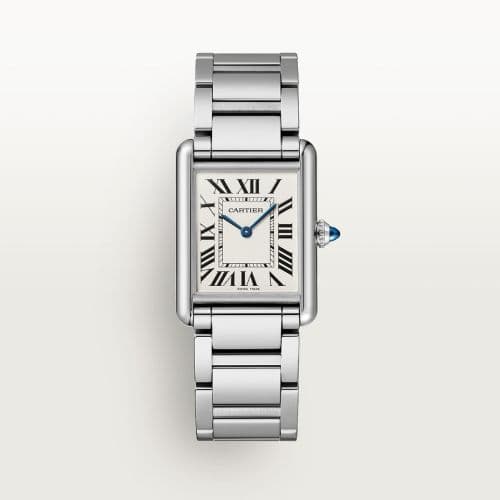 Cartier Tank Must Large Quartz Stainless Steel / Silver / Bracelet