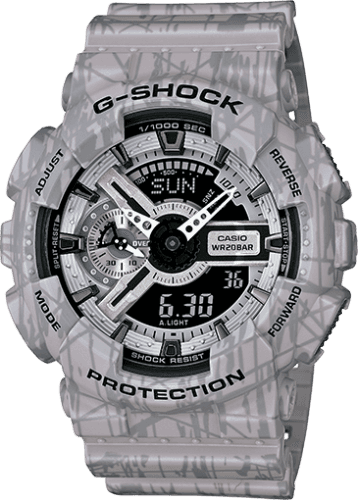 Casio G-A110SL-8A Grey Slash