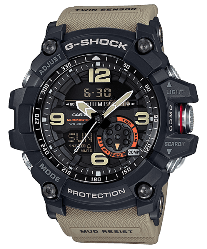 Casio G-Shock Mudmaster Twin Sensor Black / Beige