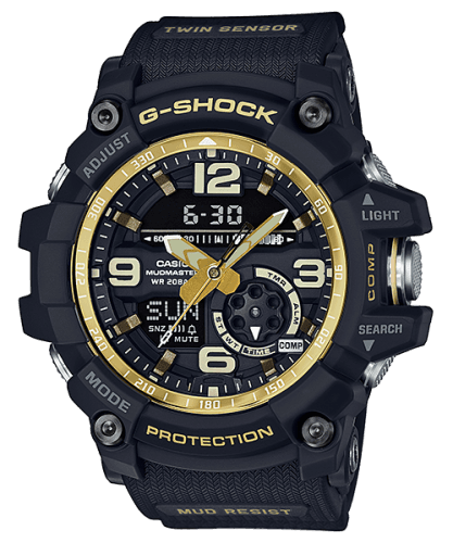 Casio G-Shock Mudmaster Twin Sensor Vintage Black / Gold