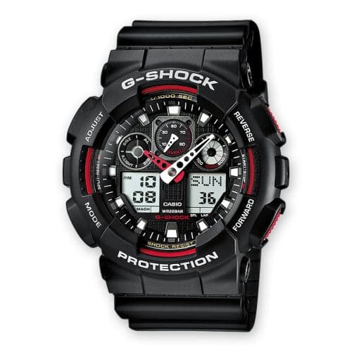 Casio GA-100-1A4 Black Red