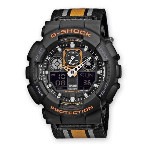 Casio GA-100MC-1A4 Orange NATO