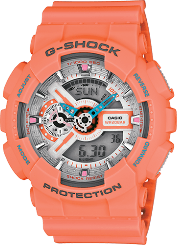 Casio GA-110-DN-4A Dusty Neon Peach
