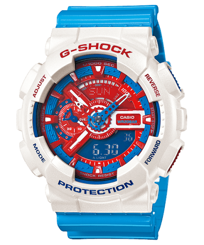 Casio GA-110AC-7A Red, White and Blue