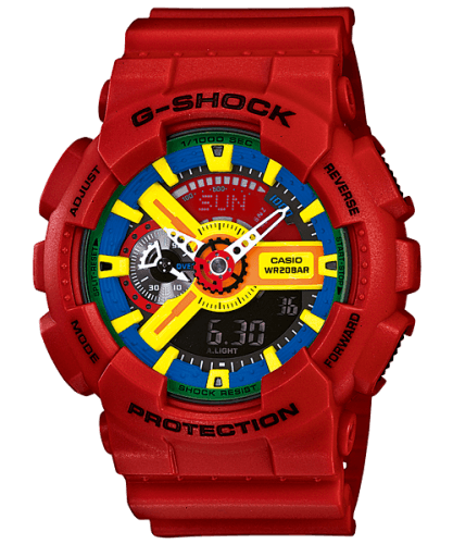 Casio GA-110FC-1A Red Blue