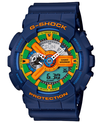 Casio GA-110FC-2A Blue Green
