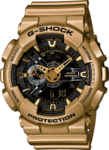 Casio GA-110GD-9B Black x Rose Gold