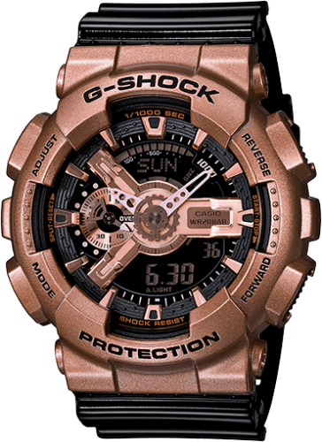 Casio GA-110GD-9B2 Black x Rose Gold