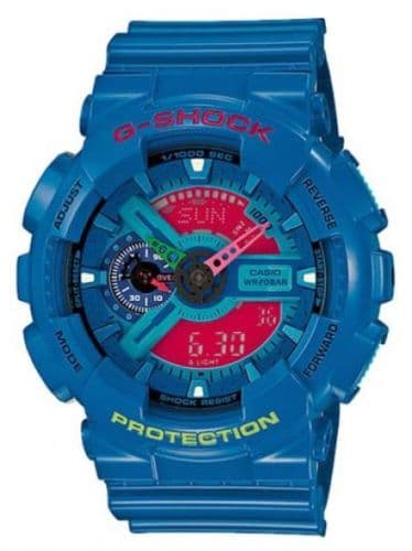 Casio GA-110HC-2A Blue Negative