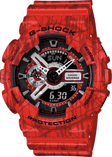Casio GA-110SL-4A Red Slash