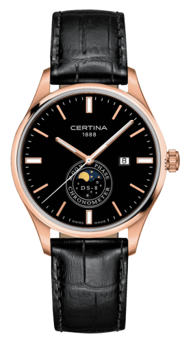 Certina D8-8 Moon Phase Rose Gold / Black