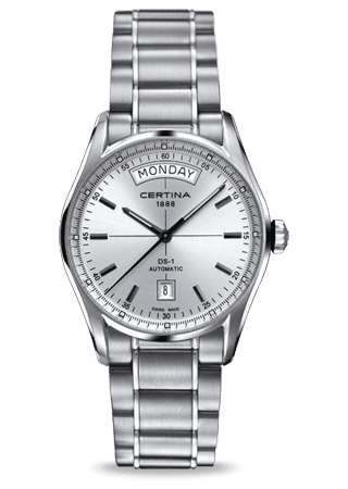 Certina DS-1 Day-Date Stainless Steel / Silver / Bracelet