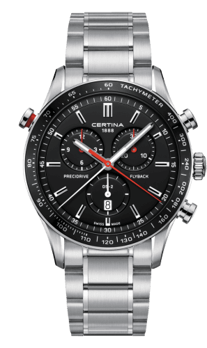 Certina DS-2 Chronograph Flyback Stainless Steel / Black / Bracelet
