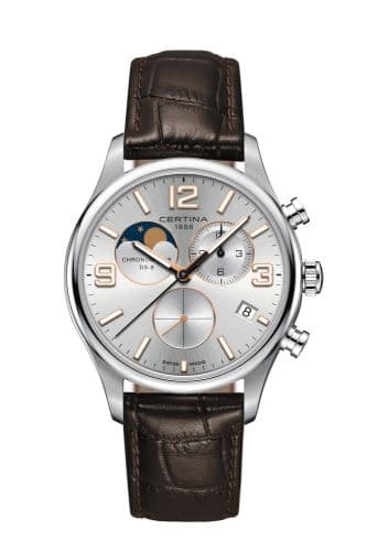 Certina DS-8 Chronograph Moon Phase Stainless Steel / Silver