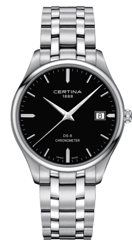 Certina DS-8 Chronometer Stainless Steel / Black / Bracelet
