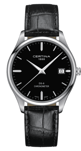Certina DS-8 Chronometer Stainless Steel / Black / Strap