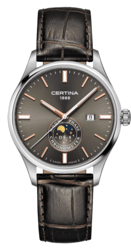 Certina DS-8 Moon Phase Stainless Steel / Anthracite / Strap
