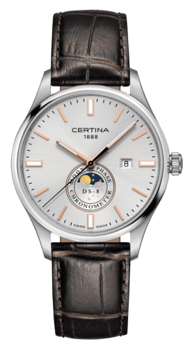 Certina DS-8 Moon Phase Stainless Steel / Silver