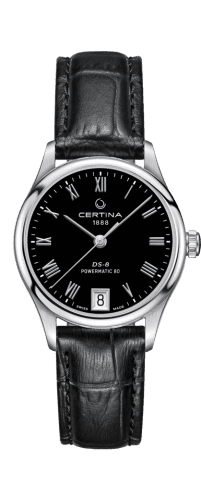 Certina DS-8 Powermatic 80 Lady Stainless Steel / Black / Strap