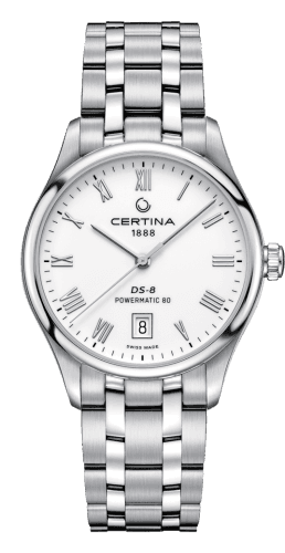 Certina DS-8 Powermatic Stainless Steel / White / Bracelet