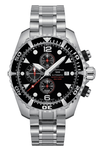 Certina DS Action Diver Chronograph Automatic Stainless Steel / Black / Bracelet