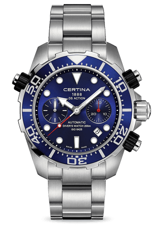 Certina DS Action Diver Chronograph Stainless Steel / Blue