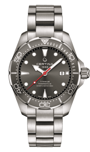 Certina DS Action Diver Powermatic 80 43 Titanium / Grey / Bracelet