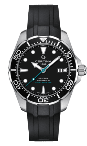 Certina DS Action Diver Powermatic 80 Stainless Steel / Black / Rubber / Sea Turtle Conservancy