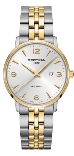 Certina DS Caimano 39 Stainless Steel / Yellow Gold PVD / Silver / Bracelet