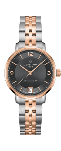 Certina DS Caimano Powermatic 80 Stainless Steel / Rose Gold PVD / Grey / Bracelet