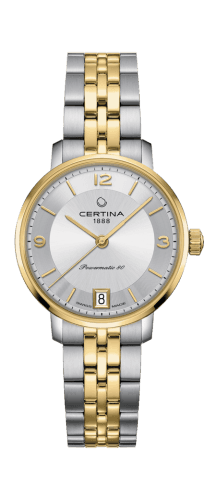 Certina DS Caimano Powermatic 80 Stainless Steel / Yellow Gold PVD / Silver / Bracelet