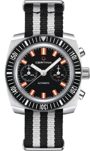 Certina DS Chronograph Automatic 1968 Stainless Steel / Black / NATO